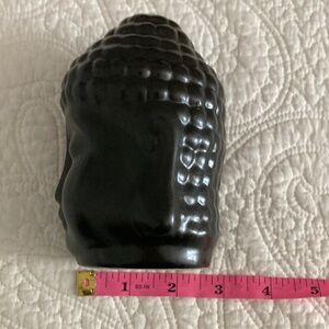 Black Buddha Head Sculpture